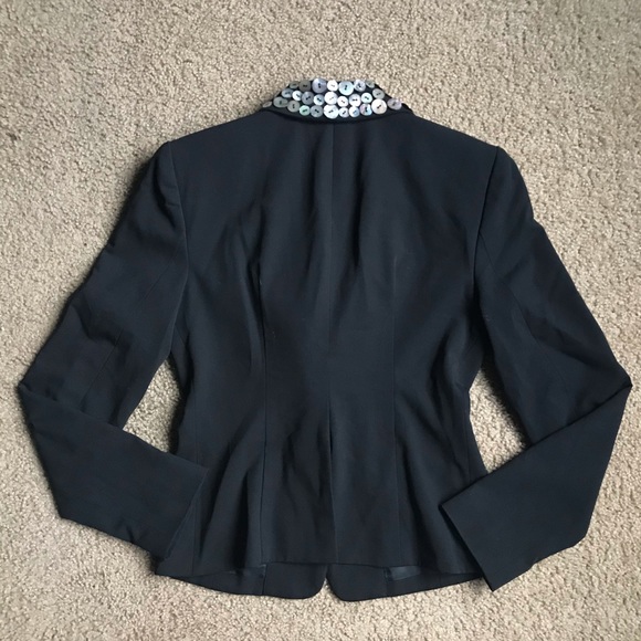 Cache Black Abalone Shell Button Collar Blazer - Picture 7 of 9